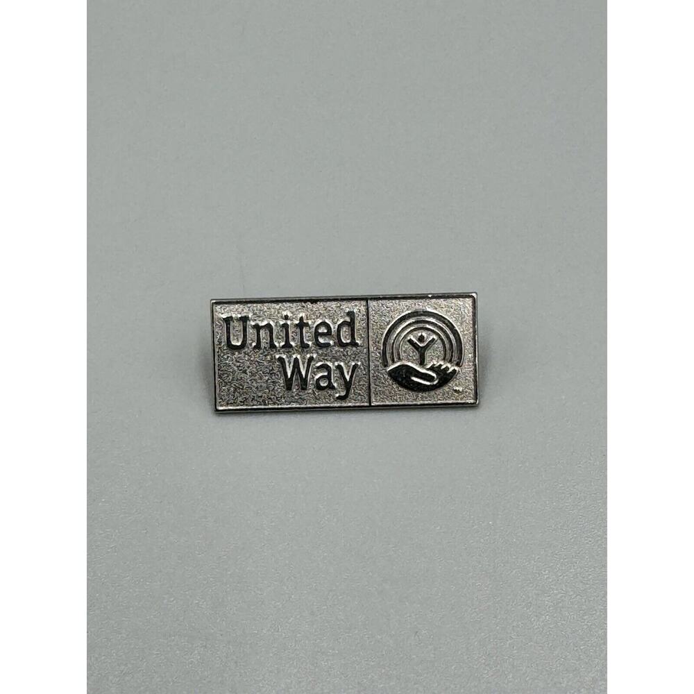 United Way Rainbow with Giving Hand Rectangular Lapel Pin
